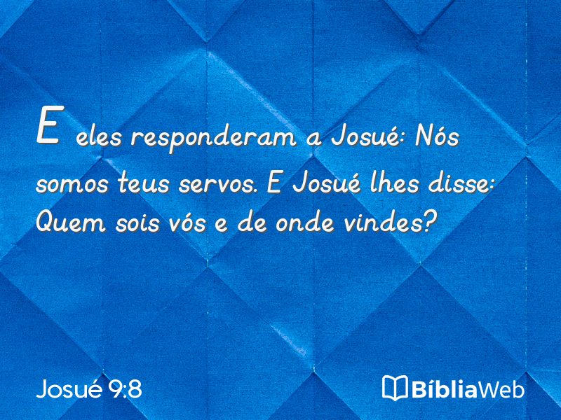 Josué 9:8 em imagem para compartilhar