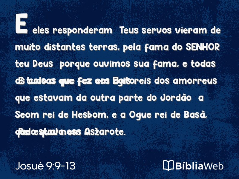 Josué 9:9-13 em imagem para compartilhar