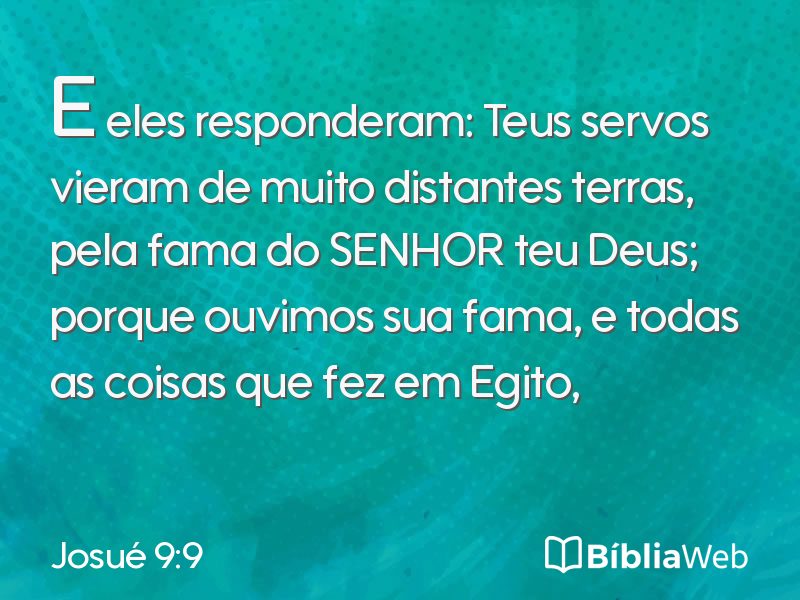 Josué 9:9 em imagem para compartilhar