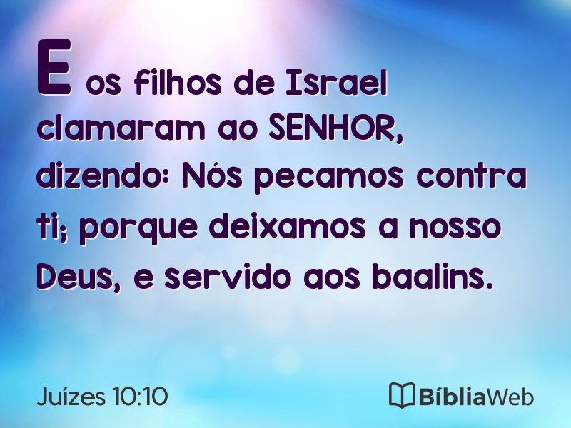 Juízes 10:10 em imagem para compartilhar