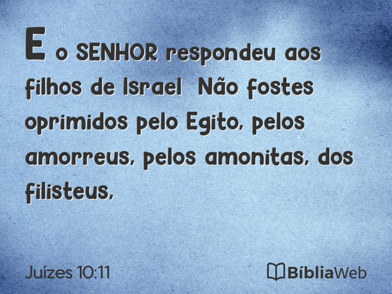 Juízes 10:11 em imagem para compartilhar
