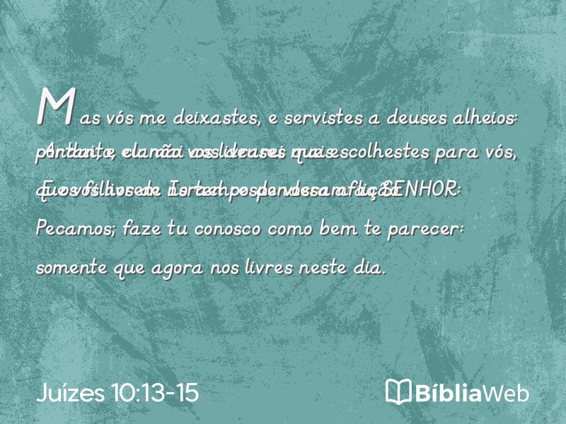 Juízes 10:13-15 em imagem para compartilhar