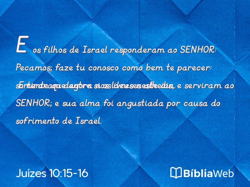 Juízes 10:15-16 em imagem para compartilhar