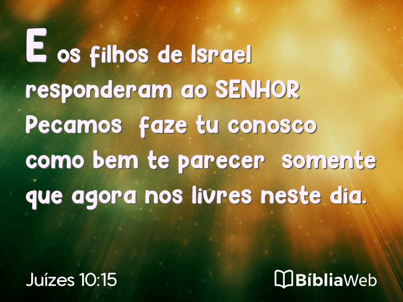 Juízes 10:15 em imagem para compartilhar