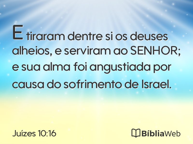 Juízes 10:16 em imagem para compartilhar