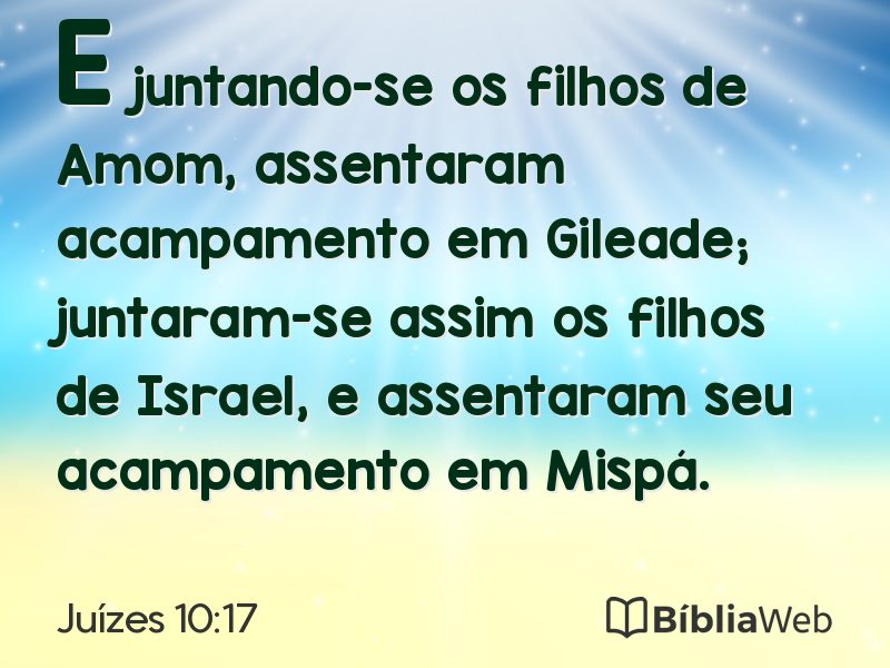 Juízes 10:17 em imagem para compartilhar