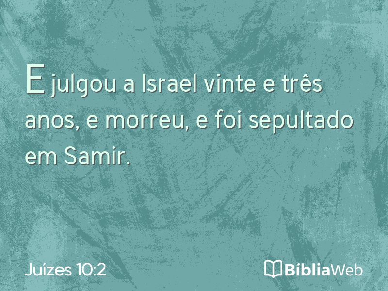 Juízes 10:2 em imagem para compartilhar