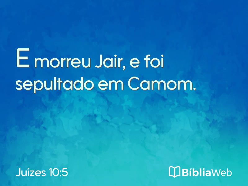 Juízes 10:5 em imagem para compartilhar