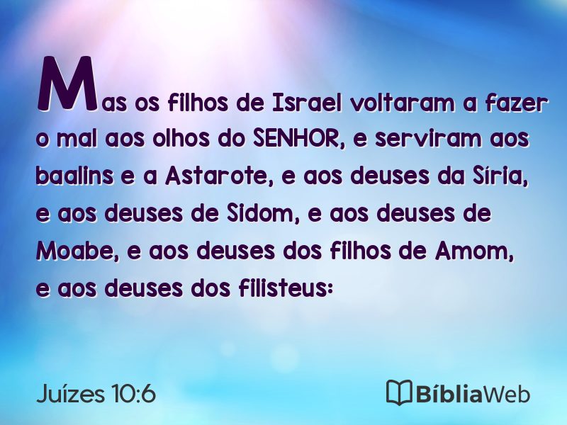 Juízes 10:6 em imagem para compartilhar