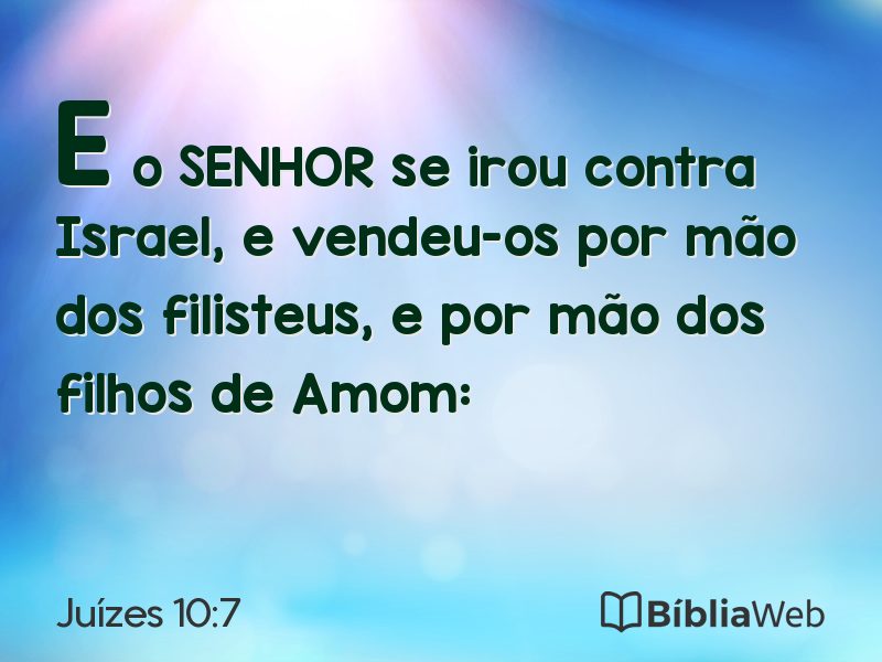 Juízes 10:7 em imagem para compartilhar