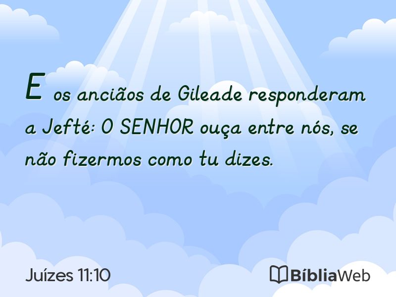 Juízes 11:10 em imagem para compartilhar