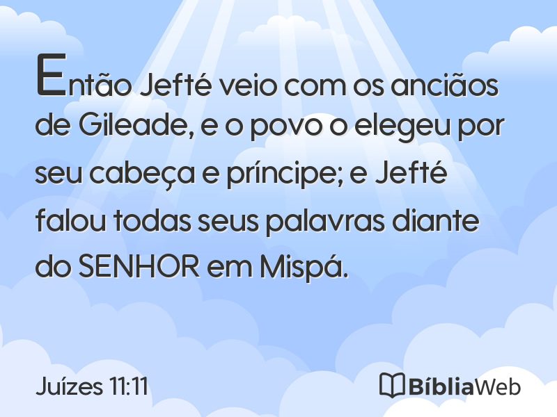 Juízes 11:11 em imagem para compartilhar