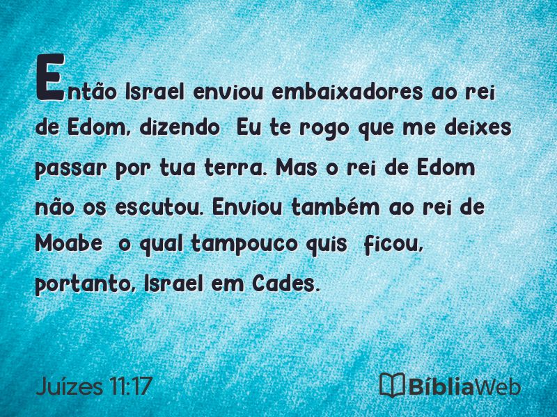 Juízes 11:17 em imagem para compartilhar