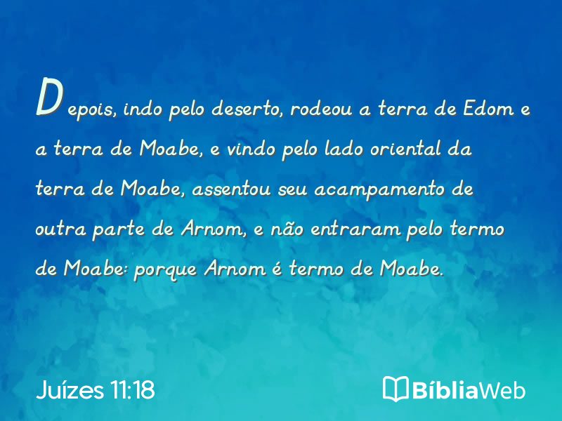 Juízes 11:18 em imagem para compartilhar
