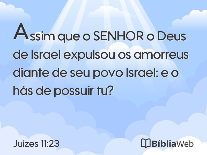 Juízes 11:23 em imagem para compartilhar