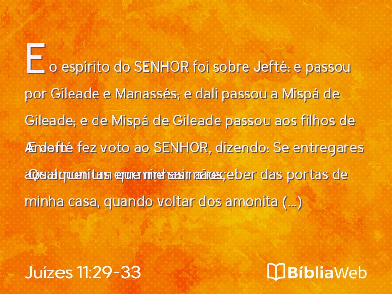 Juízes 11:29-33 em imagem para compartilhar