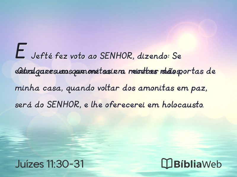 Juízes 11:30-31 em imagem para compartilhar