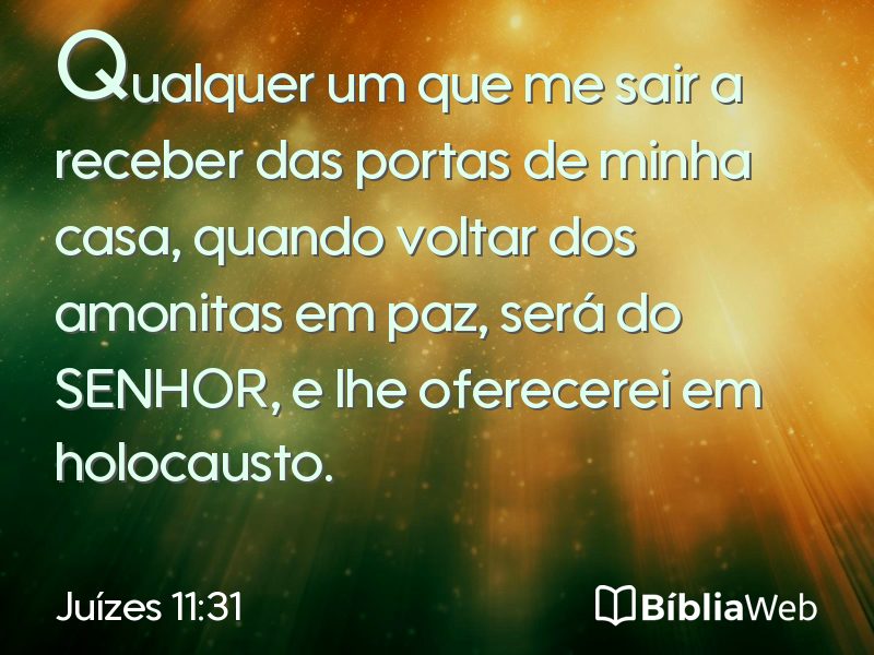 Juízes 11:31 em imagem para compartilhar