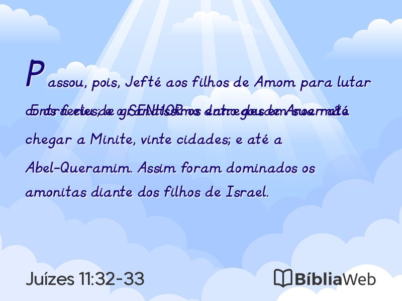 Juízes 11:32-33 em imagem para compartilhar