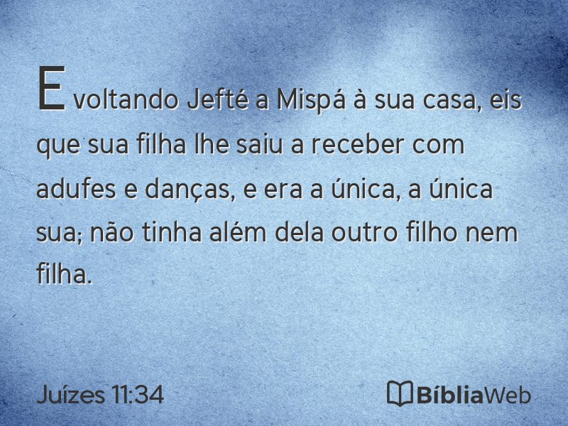 Juízes 11:34 em imagem para compartilhar