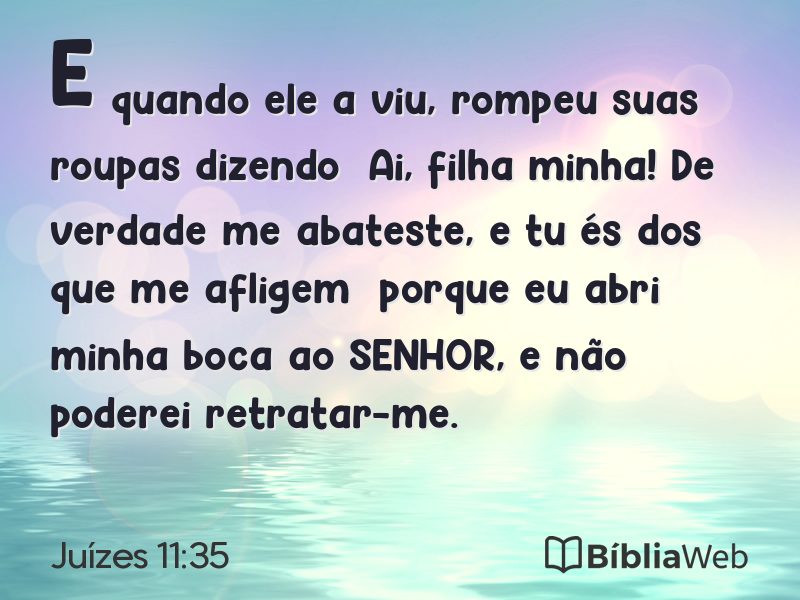 Juízes 11:35 em imagem para compartilhar