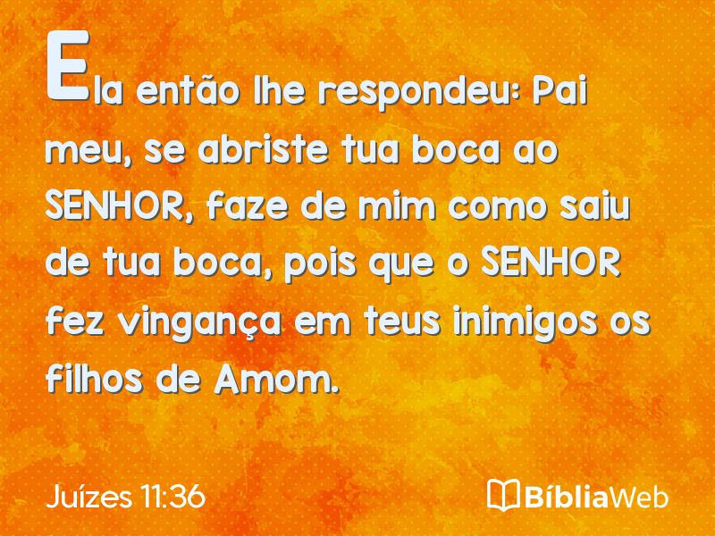 Juízes 11:36 em imagem para compartilhar