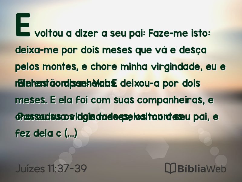 Juízes 11:37-39 em imagem para compartilhar