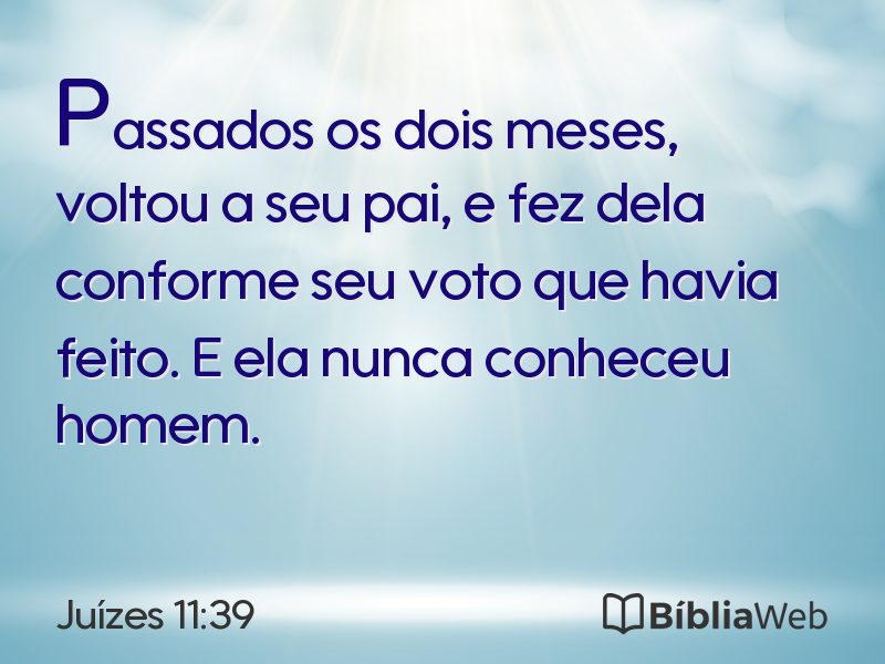 Juízes 11:39 em imagem para compartilhar