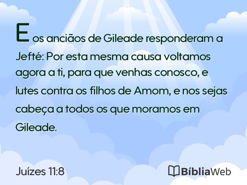 Juízes 11:8 em imagem para compartilhar