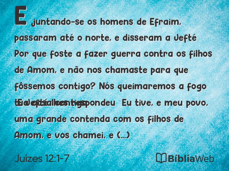 Juízes 12:1-7 em imagem para compartilhar