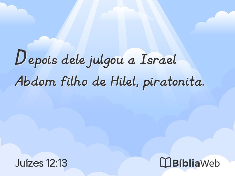 Juízes 12:13 em imagem para compartilhar