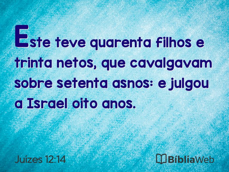 Juízes 12:14 em imagem para compartilhar