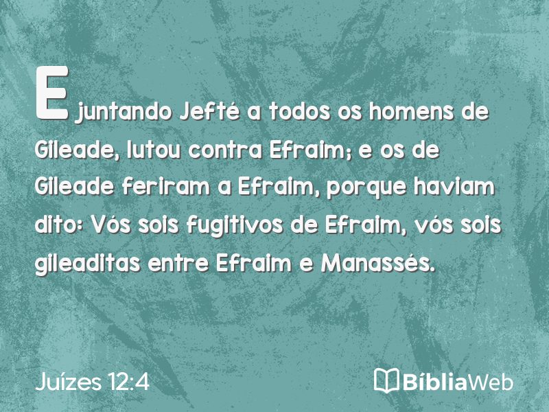 Juízes 12:4 em imagem para compartilhar