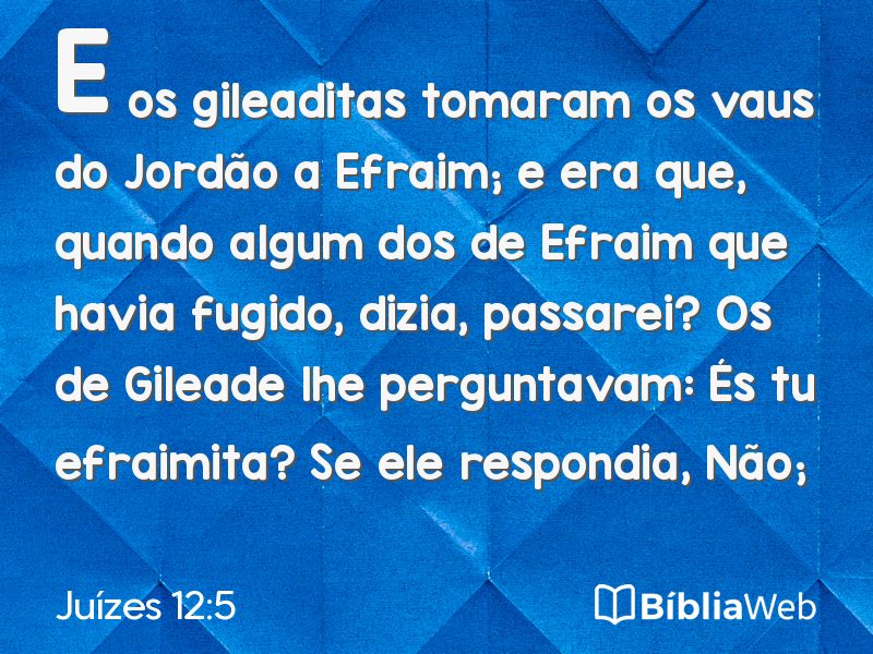 Juízes 12:5 em imagem para compartilhar