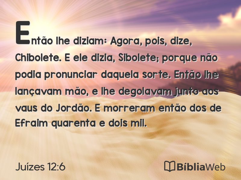 Juízes 12:6 em imagem para compartilhar