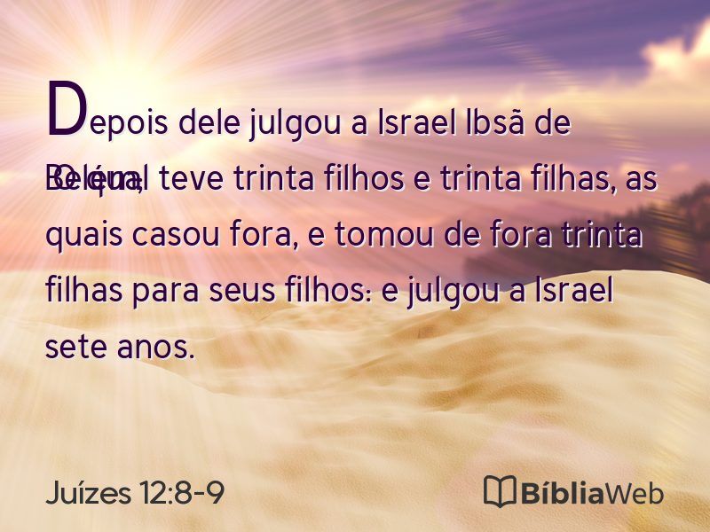 Juízes 12:8-9 em imagem para compartilhar