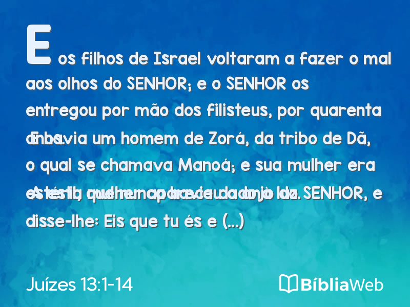 Juízes 13:1-14 em imagem para compartilhar