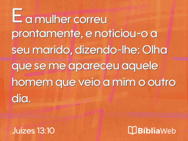 Juízes 13:10 em imagem para compartilhar