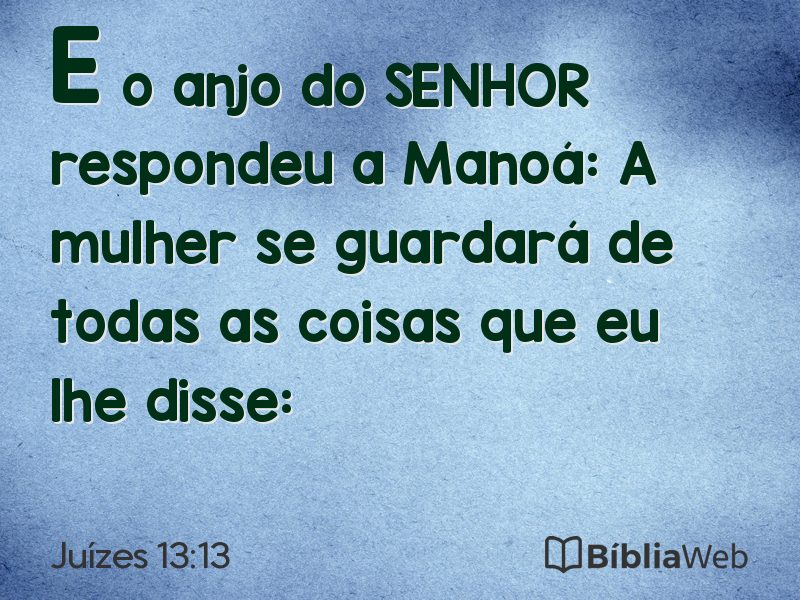 Juízes 13:13 em imagem para compartilhar