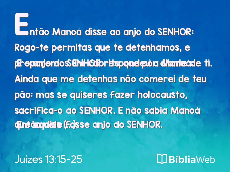 Juízes 13:15-25 em imagem para compartilhar