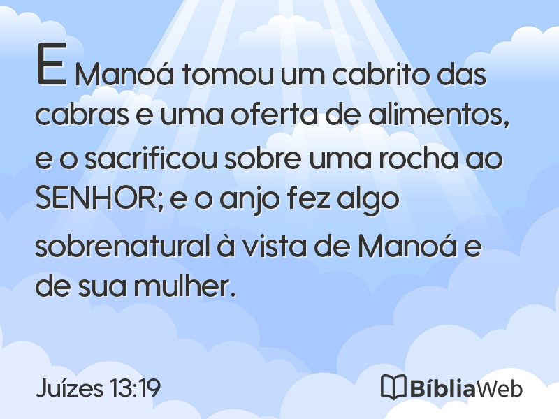 Juízes 13:19 em imagem para compartilhar