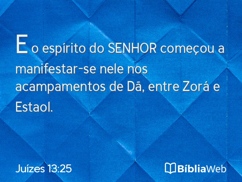 Juízes 13:25 em imagem para compartilhar