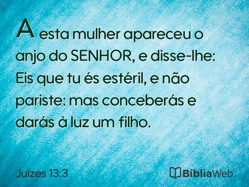 Juízes 13:3 em imagem para compartilhar