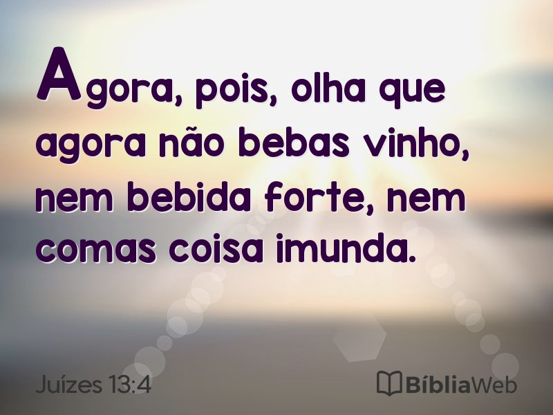 Juízes 13:4 em imagem para compartilhar