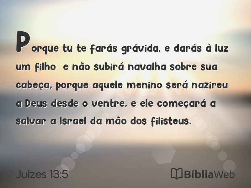 Juízes 13:5 em imagem para compartilhar