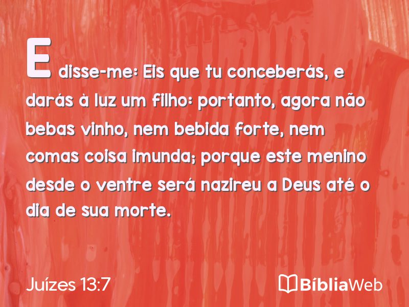 Juízes 13:7 em imagem para compartilhar