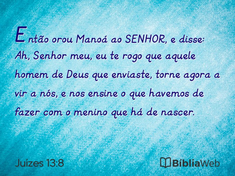 Juízes 13:8 em imagem para compartilhar