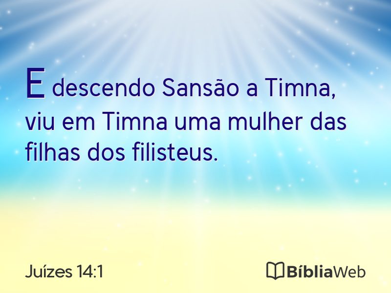Juízes 14:1 em imagem para compartilhar
