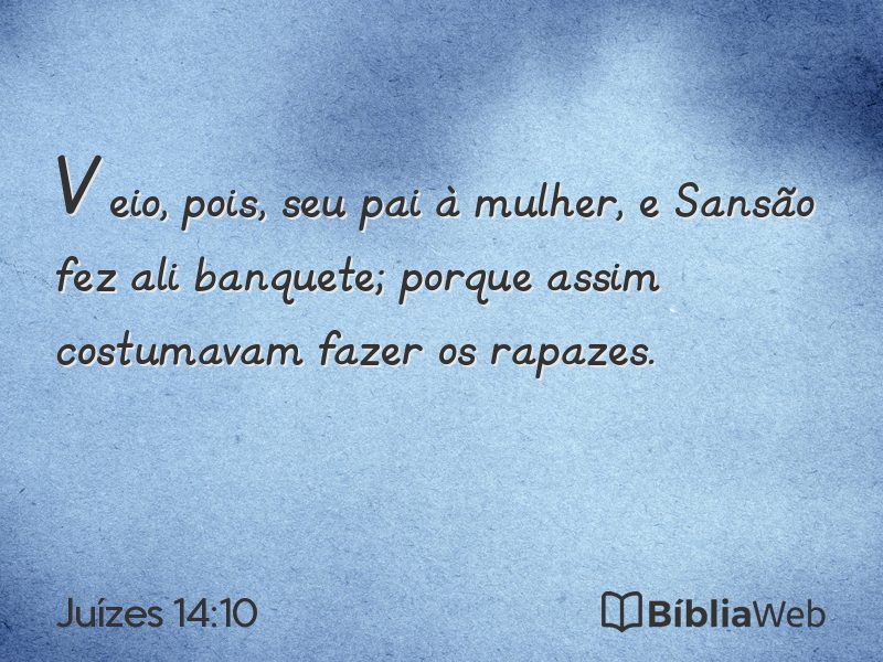 Juízes 14:10 em imagem para compartilhar