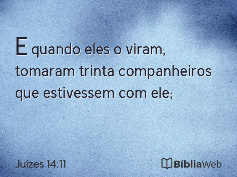Juízes 14:11 em imagem para compartilhar